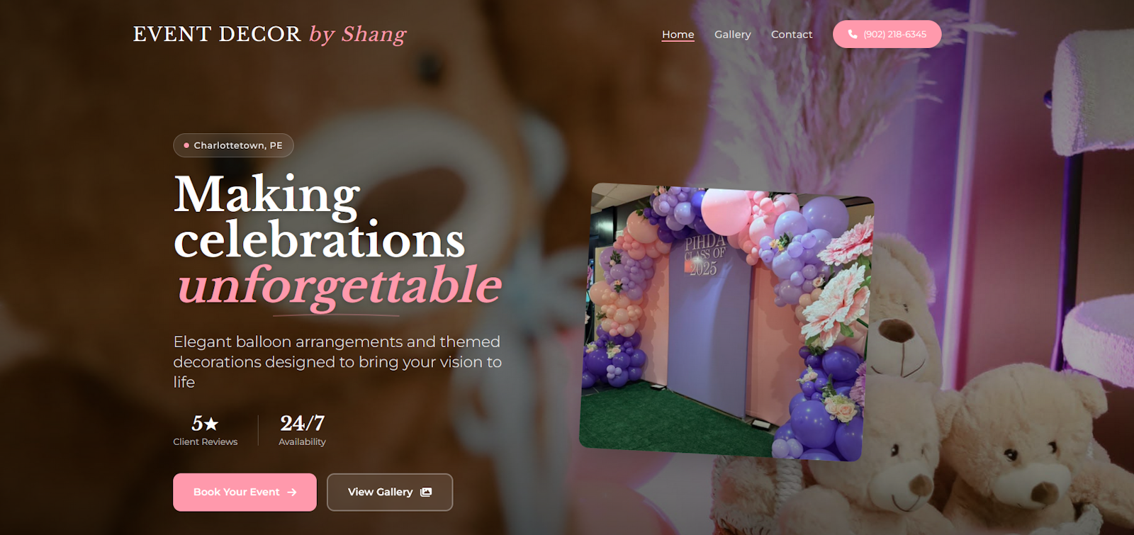 Event Decor by Shang Website