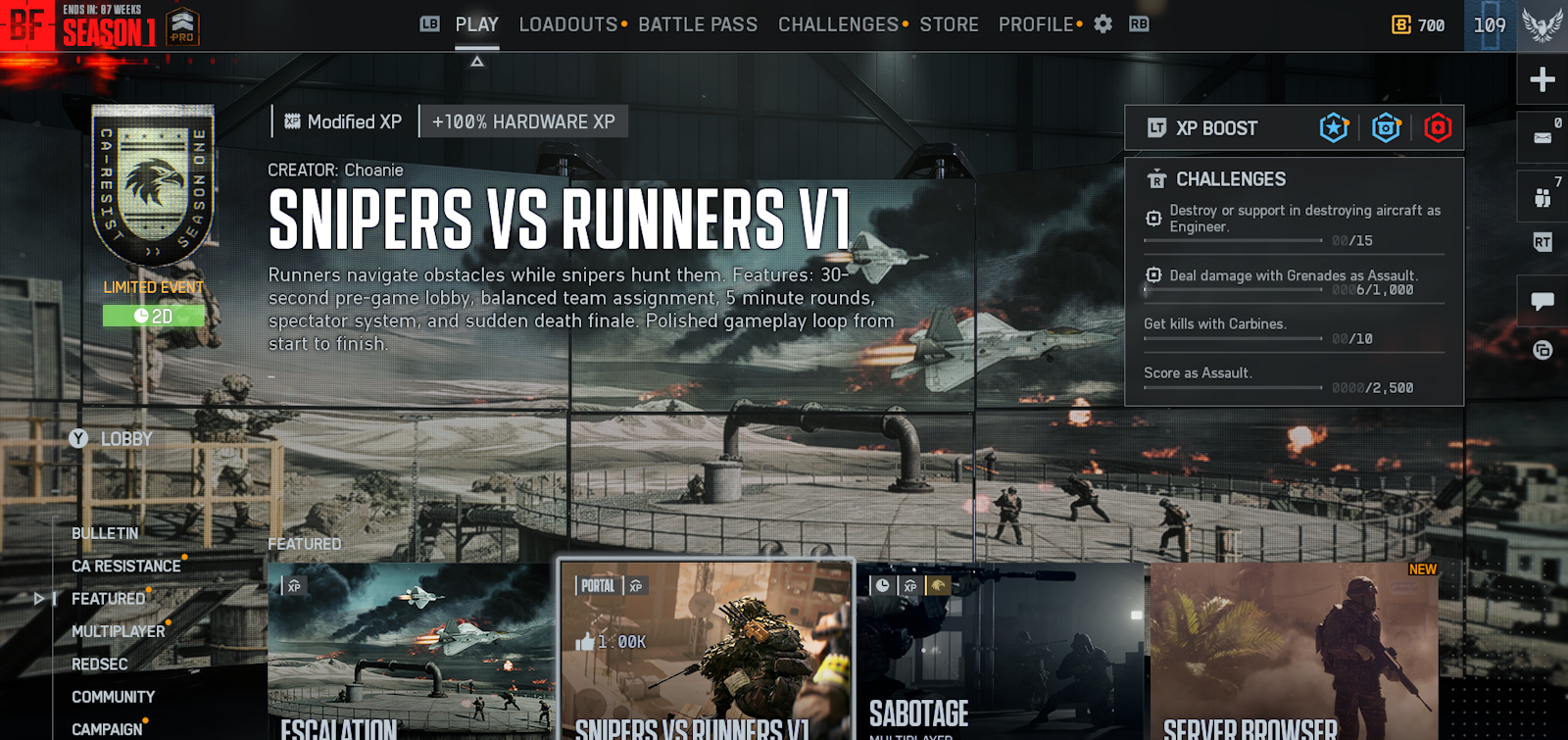 Battlefield 6 Portal - Snipers vs Runners